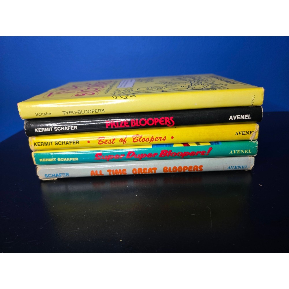 Kermit Schafer Bloopers Book Lot 5 Hardcover Avenel Radio TV Humor Vintage Good